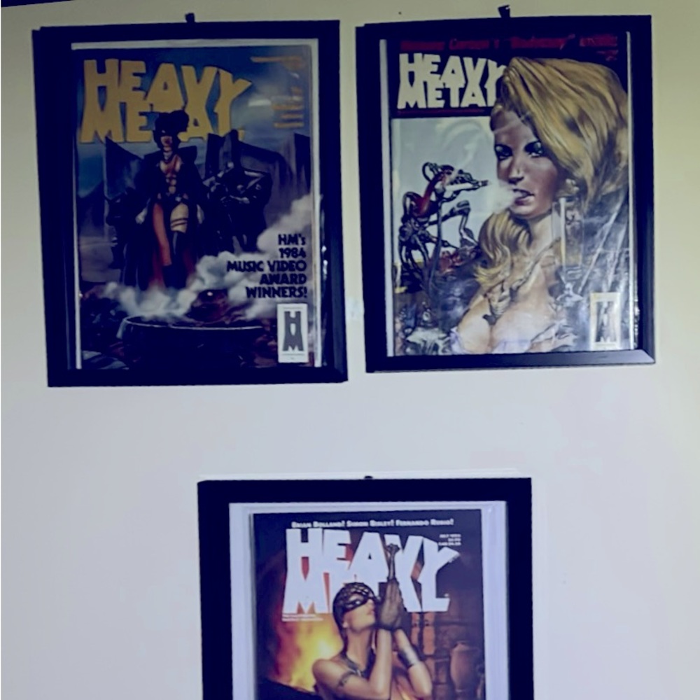 HeavyMetal Magazine set of 3 magazines vintage! Mint! Collectors edition!